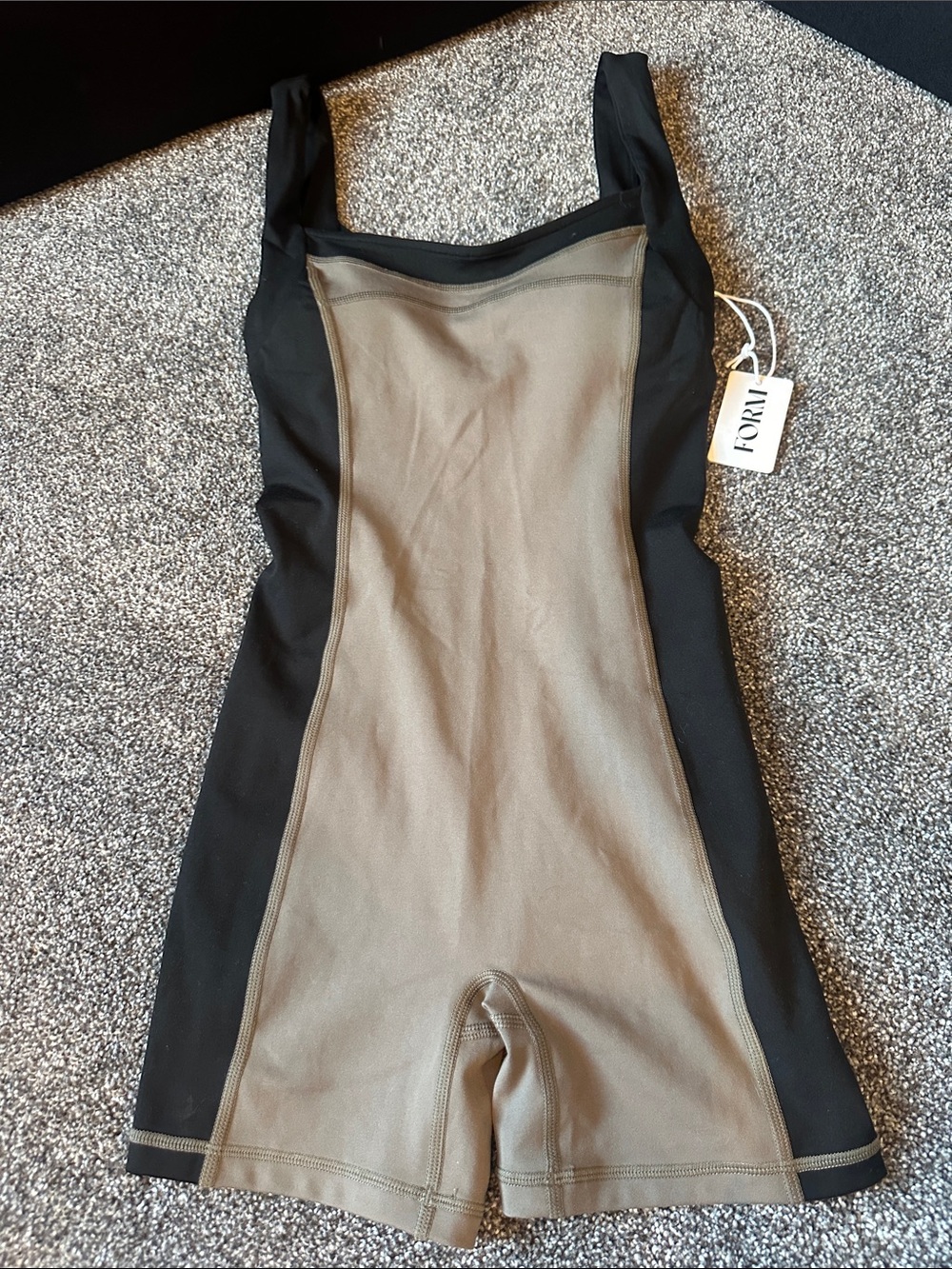 FORM Bodysuit in Black & walnut